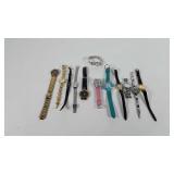Wrist watches, includes twelve total, some bands