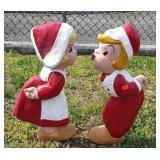 Pair of Lawn Ornaments, Dutch Boy & Girl, ground
