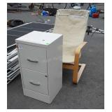 2 Drawer File Cabinet and Chair frame no cushion