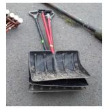 4 Snow Pusher Shovels