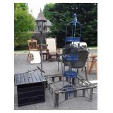 4pc misc metal Outdoor Accessories lot, end