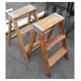 Two 2ft wooden Project step ladders