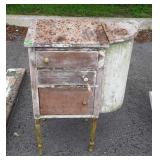 Stripped down mahogany vanity,  needs knobs & work
