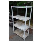 Poly Storage Shelf, 28x15x52" tall