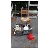 Hardware Tools lot. 2 milk crates, hand sprayer,
