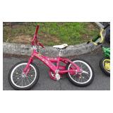 Pink John Deere bicycle, 16in wheels
