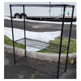 Black metro type shelf, 18x48x54" tall