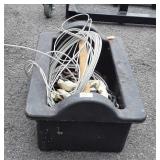 Carrier tote with heavy duty chain sections and