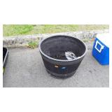22" poly Barrel type planter, seller code 3