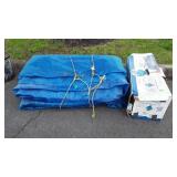 Pool Parts, 33ft Round Solar Pool Cover, and Vac