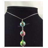 Sterling silver necklace 18in seller codes