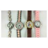 Four wrist watches nine are running, Hello Kitty,