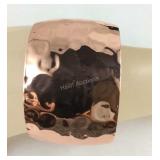 7in rosetone hammered cuff bracelet new with gift