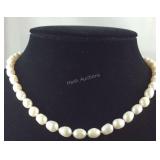 Freshwater cultured pearl earrings and 18in