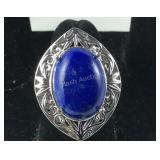 Size 7 lapis lazuli platinum bond 12.5ct