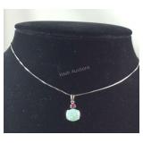 Sterling lab created milky opal and lab pink