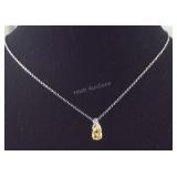 Sterling Brazilian citrine 8x6mm pear cut 1ct