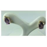 10k gold and diamond earrings 0.75g