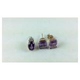 10k gold earrings one pair and a single, only one