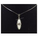 Sterling silver Marcasite and mother of pearl