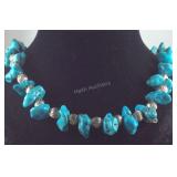 Turquoise chip necklace