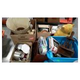 Skid lot: seasonal items,  radio, magazine rack,