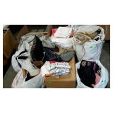 Skid lot: clothing, pillow, shoes, laundry