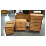 Complete bedroom suite. Wicker and bamboo