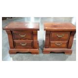 Pair of two drawer nightstands. Some use wear but