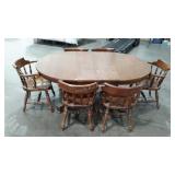 Rockingham table and six chairs. Includes 2