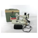 Singer White Featherweight sewing machine with