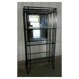 Wine stand with mirrored back, space for hanging