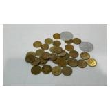 Assorted tokens with no cash value.