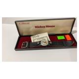 Bradley Mickey mouse watch with leather strap and