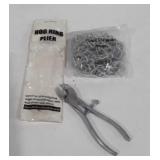 Hog Ring Pliers plus bag of 200 rings