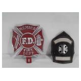 Fire Fighters Lot, Member Plaque marker, helmet