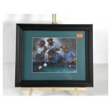 Dogs playing pool picture, don