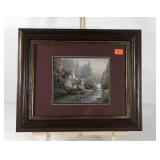 Thomas Kinkade Forest Chapel print, framed and