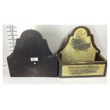 Two letter boxes, Kickerbocker Mills Co decor