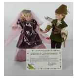 Porcelain dolls with stands, The Danbury Mint