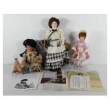 Three porcelain dolls, includes The Danbury