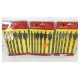 Three packs of  Xtra power drill bits