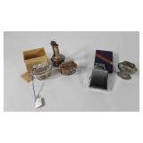 Group of five lighters, includes Ronson, one made