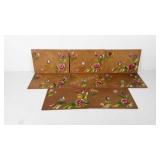 Eight hand painted trivets, 7" x 10"