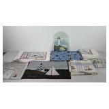 Lighthouse themed hanging decor and textiles,