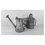 Decorative sprinkler cans, two