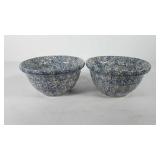 Friendship pottery spongeware mixing bowls,