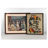 Needleworks, kitchen themed crewel 15x19 and