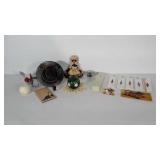 Mixed lot: doll, made in France, propane heater,
