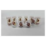 Washington Redskins souvenir glasses, ten total,